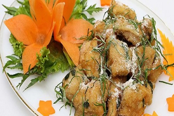 Cá Lăng rang muối thơm giòn vàng ươm