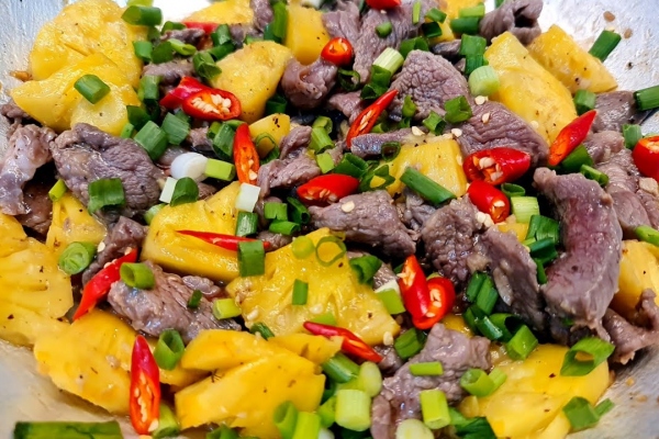 Cách chế biến Thịt bò xào dứa có hương vị cực mê