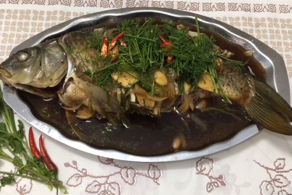 Món cá chép hấp xì dầu hương vị độc đáo, thơm ngon