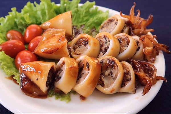 Mực ống nhồi thịt món ăn thơm ngon đơn giản dễ làm