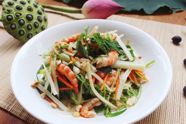 Bí quyết làm món nộm rau củ ngó sen ngon hết sẩy
