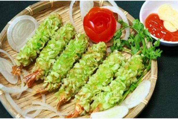 Món tôm chiên cốm thơm ngọt khó quên 