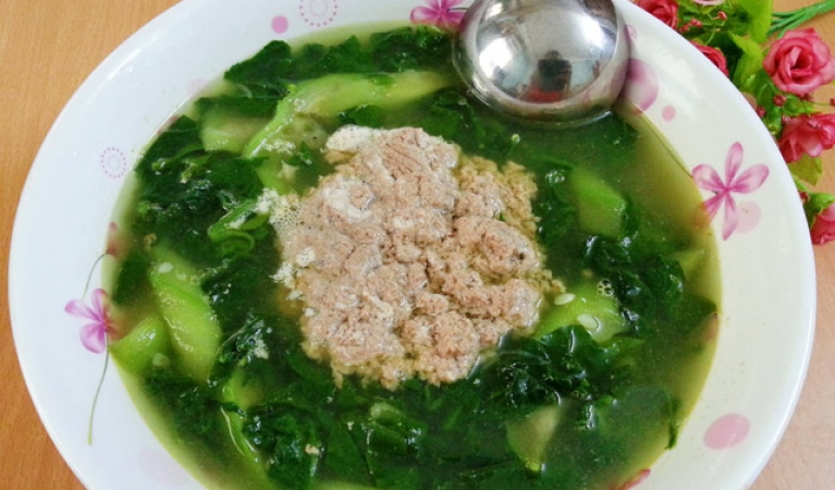 Canh cua + cà muối