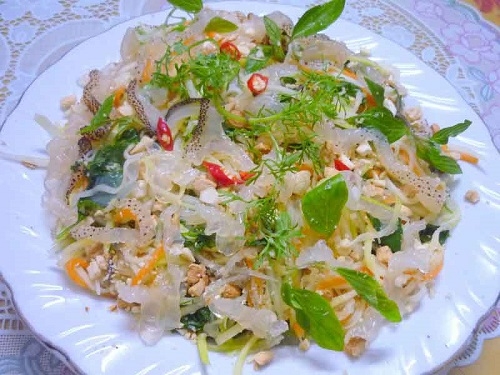 nộm sứa xoài xanh