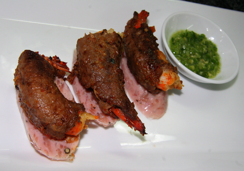 Tôm cuộn thịt bò nướng
